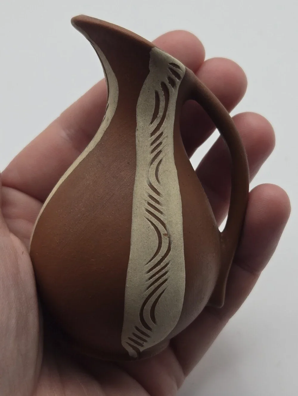 Vintage West Germany Mini Vase Pottery Marked 303 8 On The Bottom Appx 3.5in